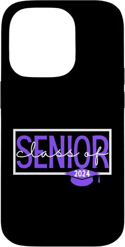 Vista 17 de iPhone 16 Seniors Class of 2024 Colors Purple and White Case