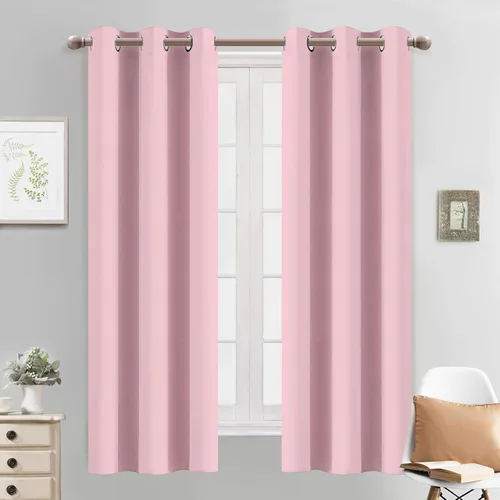 Vista 34 de Yakamok Cortinas opacas para dormitorio, aislamiento térmico, cortinas de oscurecimiento de habitación para sala de estar, juego de 2 paneles