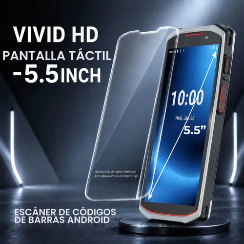Vista 5 de Bix Escáner de código de barras Android 4+64GB incorporado 1D/2D/QR Escáner de código de barras 4G Inalámbrico Computadora móvil PDA Inventario
