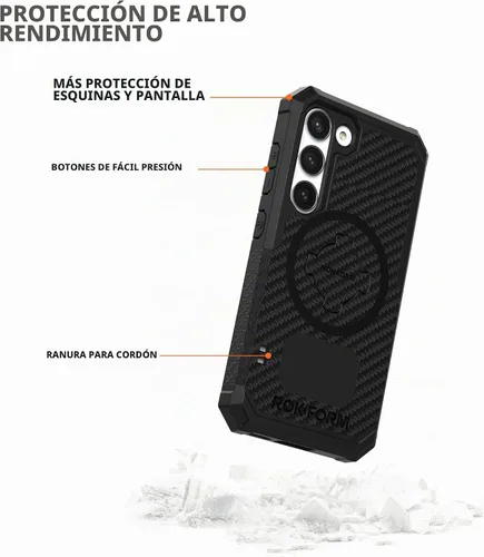 Vista 3 de Rokform - Funda para Galaxy S23, Serie Resistente, Carcasa Magnética con Bloqueo de Giro, Funda Blindada Probada contra Caídas (Negro)