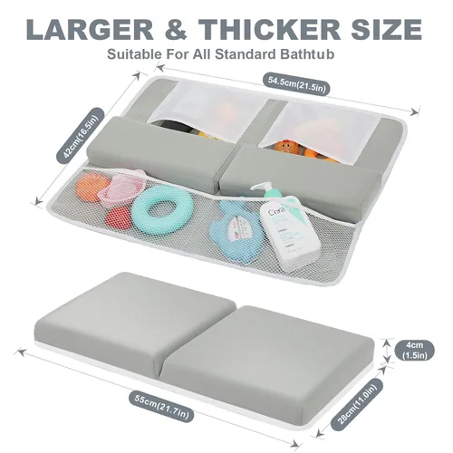 Vista 2 de TOUA Cómodo y suave soporte para bebé, almohadilla para rodillas y coderas de baño