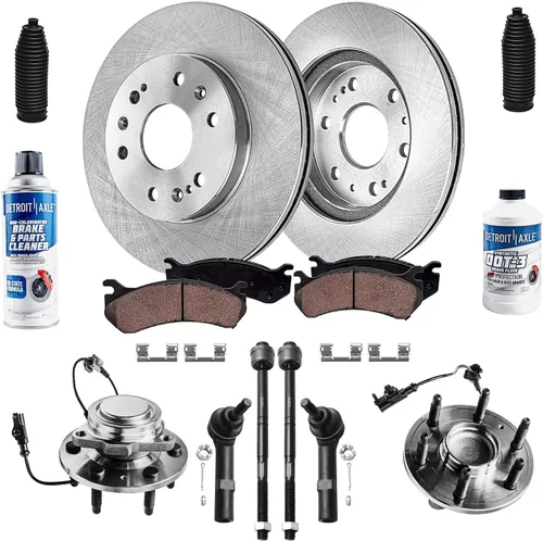 Vista 84 de Detroit Axle - Rotores de freno para Chrysler 200 2015 2016 2017, Rotores de freno de disco de reemplazo: 12.01" pulgadas delantero y 10.95