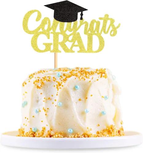 Vista 16 de 24 adornos para cupcakes de graduación 2026, selecciones de alimentos/aperitivos para fiesta de graduación, decoración de mini pasteles, adornos