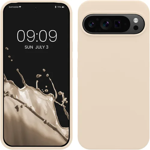 Vista 355 de kwmobile Funda Compatible con Google Pixel 6 Pro - Funda de Teléfono de Silicona TPU con Acabado Suave - Azul Caribe
