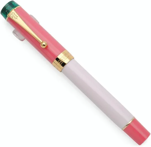 Vista 36 de JINHAO 100 - Pluma estilográfica con convertidor de tinta (punta media, 0.028 in, rojo cereza)