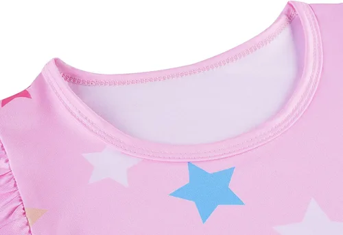 Vista 3 de Vestido de manga corta para niñas pequeñas vestido rojo para niñas de 3 a 7 años