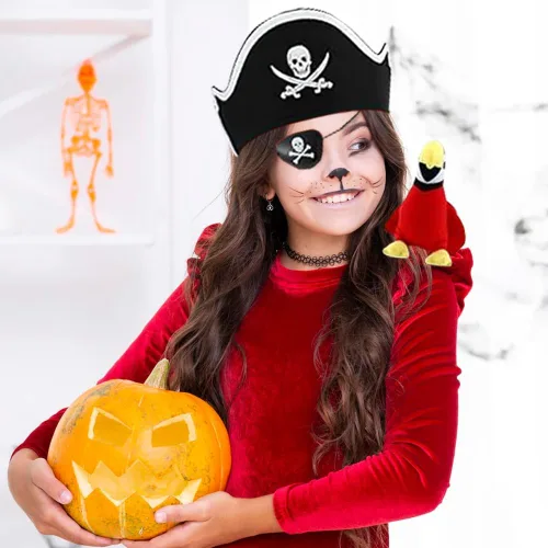 Vista 7 de Flyjazz Conjunto de accesorios para disfraz de pirata de Halloween
