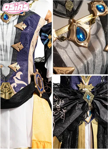 Vista 7 de OSIAS Edición mejorada Genshin Impact Navia Cosplay Disfraz