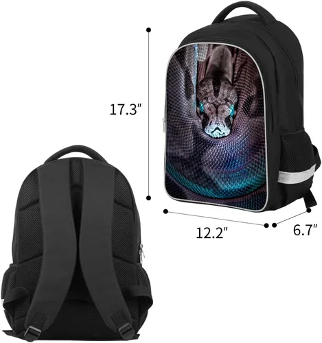 Vista 4 de Luminous 3D Print School Backpack Large Capacity Lightweight Students Bookbag for Kids