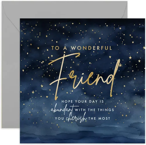 Vista 8 de Tarjeta de cumpleaños para novio, diseño de estrellas maravillosas, tarjeta de cumpleaños masculina para hombres y adultos, diseño de cielo