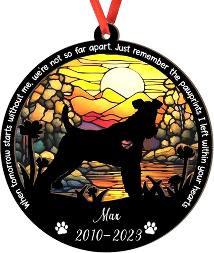 Vista 100 de Adorno personalizado para atrapasoles de sabueso afgano, adorno de Navidad de sabueso afgano – Regalo para perro amante, sabueso afgano