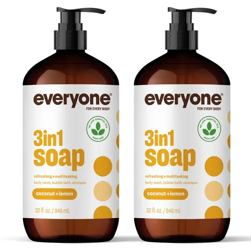 Vista 20 de Everyone Jabón 3 en 1, gel de baño, baño de burbujas, champú, 32 onzas (paquete de 2), cedro y cítricos, hecho con aceites esenciales para hombres