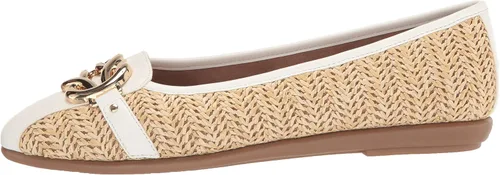 Vista 13 de Aerosoles Zapatos planos de ballet Big Bet para mujer, Rafia combinada natural