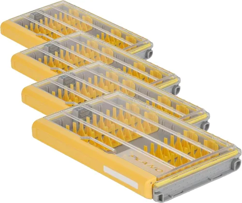 Vista 36 de Caja de Utilidad Premium Plano EDGE Flex Crankbait 3700, Gris y Amarillo con Tapa Transparente, Caja de Almacenamiento Impermeable para Pequeños