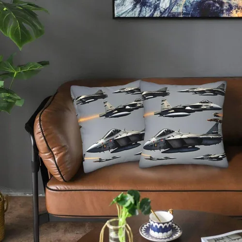 Vista 8 de Juego de 2 fundas de almohada cuadradas para sofá, cama, sofá, dormitorio, automóvil