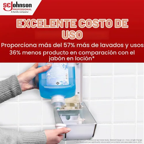 Vista 3 de DEB -AZU1L - DEB Refresh Azure FOAM Wash 33.8 fl oz Recambio, 6/CS