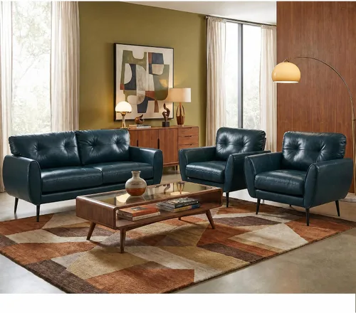 Vista 15 de TYBOATLE Sofá de sofá de 61 pulgadas de cuero sintético negro, sofá de dos plazas pequeño para sala de estar, sofá de estilo moderno de mediados