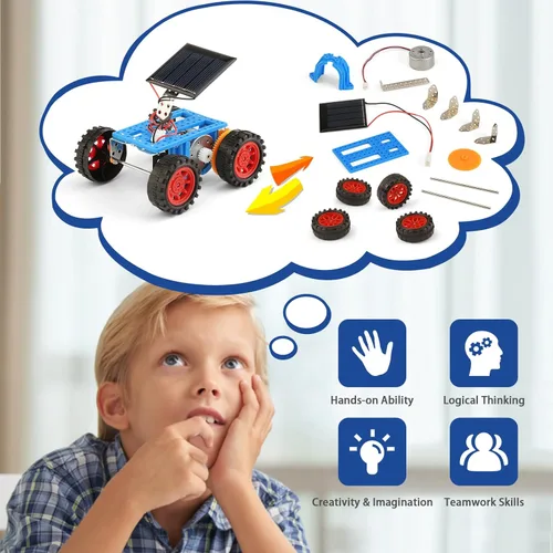 Vista 2 de Kits de robot solar STEM a granel, juguetes de construcción STEM para manualidades de niños 8-13