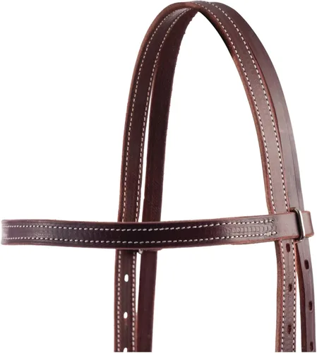 Vista 3 de Weaver Leather Latigo Cabezada de Cuero con Frontalera, Borgoña