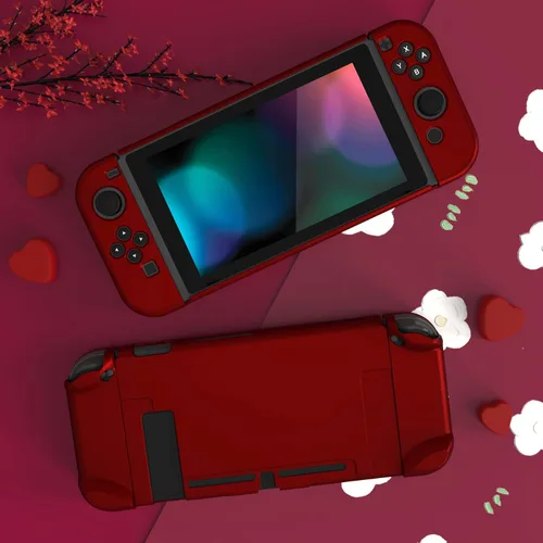 Vista 3 de eXtremeRate PlayVital - Carcasa trasera para consola Nintendo Switch, controlador de mano NS Joycon protector separable, carcasa dura, funda