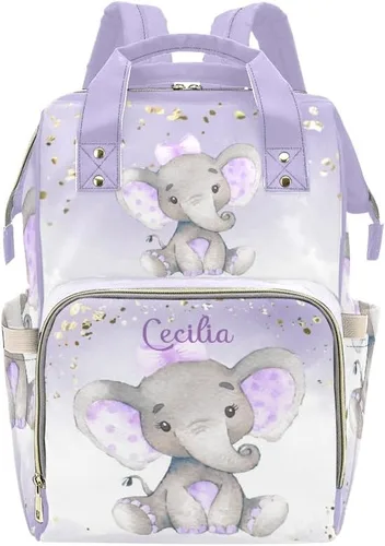 Vista 12 de Mochila para pañales personalizada, regalo con nombre, notas musicales, estrellas, azul oscuro, bolsa de viaje versátil: gran capacidad y múltiples