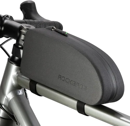 Vista 10 de ROCKBROS - Bolsa de tubo superior para bicicleta, 100% impermeable, bolsa para marco frontal de bicicleta, bolsa de accesorios de bicicleta para MTB