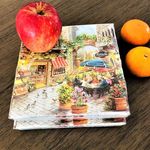 Vista 6 de Servilletas de café de 13 x 13 pulgadas, servilletas de panadería, servilletas de otoño, servilletas de papel de decoupage, servilletas de papel