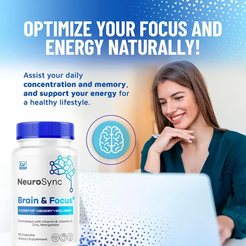 Vista 2 de (2 unidades) NeuroSync Brain Capsules, Neuro Sync Brain & Focus, NeuroSync Brain, NeuroSync Advanced Formula Capsules, NeuroSync Brain and Focus