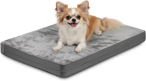 Vista 15 de Cojín impermeable de la jaula de la cama del perro pequeño 24", alfombra ortopédica lavable del gato del cachorro Outdoor Pet Bed Foam, Reversible