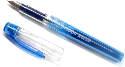 Vista 2 de Platinum Preppy - Pluma estilográfica, punta fina, azul negro (PSQ-300#3) + cartuchos de tinta SPN-100A #3 (azul negro) juego (importado de Japón)
