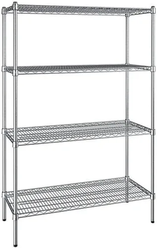 Vista 89 de Kit de 4 estantes de epoxi verde NSF de 21 x 72 pulgadas con postes de 86 pulgadas, estantería de almacenamiento resistente, kit de estantería