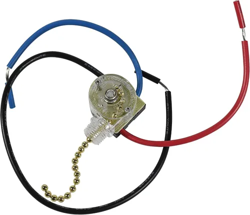 Vista 11 de HQRP Interruptor de ventilador de techo de 3 velocidades y 4 hilos para Zing Ear ZE-208s E89885, Satco 80-1983, Wu Pin LJY209A, interruptor de luz