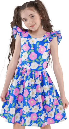 Vista 150 de Vestido de verano para niña, de algodón, con diseño floral