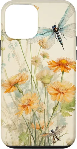 Vista 16 de Cute Vintage Illustration Daisy Flowers Dandelion Dragonfly Case for iPhone 17