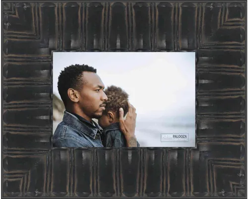 Vista 10 de Poster Palooza 5x5 Inch Ornate Black Complete Wood Square Picture Frame with UV Acrylic Plexiglass, Foam Board Backing & Hardware Included - 5x5
