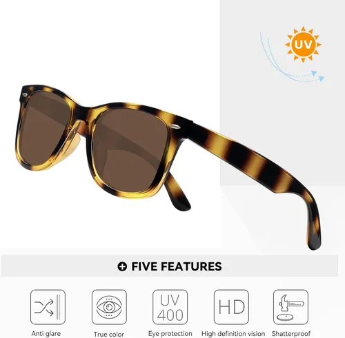 Vista 6 de Fozono Women Square Sunglasses Classic Retro Polarized Sunglasses for Men