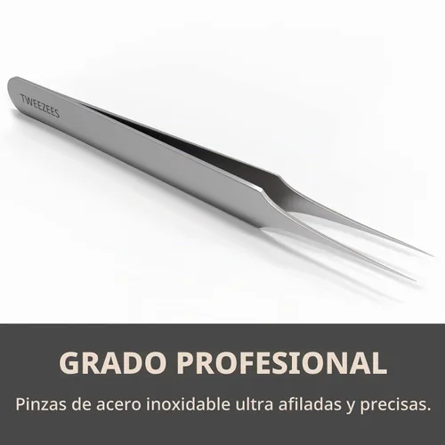 Vista 3 de Pinzas para el cabello encarnado Punta puntiaguda Acero inoxidable de precisión Extra afiladas y perfectamente alineadas para tratamiento