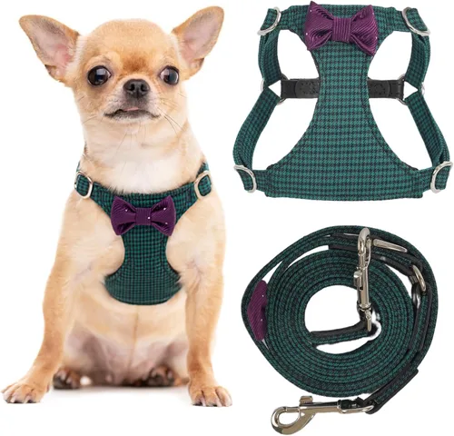 Vista 7 de Arnés sin tirones XS para perro con correa multifunción para perro, chaleco arnés suave y ajustable para mascota sin ahogo a prueba de escape