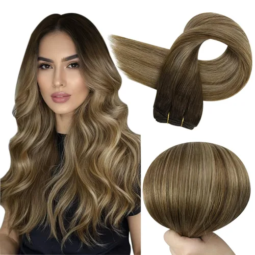 Vista 58 de Full Shine Extensiones de trama de cabello humano, cabello natural negro brillante, para mujeres, 1.76 oz (50 g), 10 pulgadas (25.4 cm), cabello