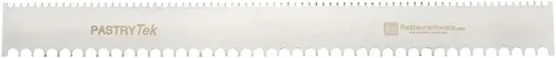 Vista 2 de Restaurantware Peine para tartas de 19.8 x 2 pulgadas, 1 peine decorativo de semicírculo, bordes surtidos de doble cara, de acero inoxidable