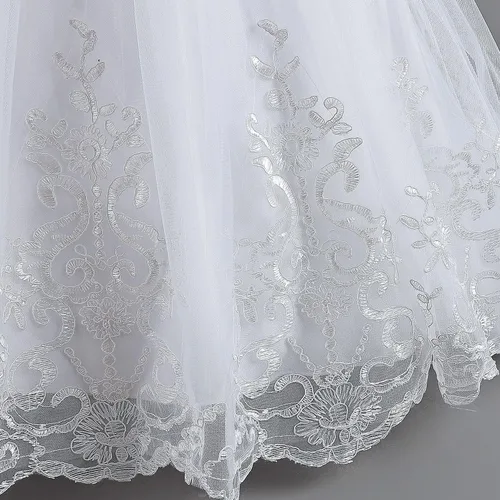 Vista 6 de NNJXD - Vestido largo de tul para niñas