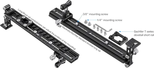 Vista 4 de Leofoto VR-380Kit actualizado 14.961 in Dual Pivot Long Lens Support para Manfrotto/Sachtler Tripod Head