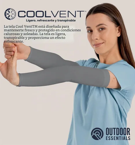 Vista 5 de OutdoorEssentials Mangas de brazo con protección solar UV, manga de compresión para brazos, mangas de brazo UV para hombres, mujeres, mangas