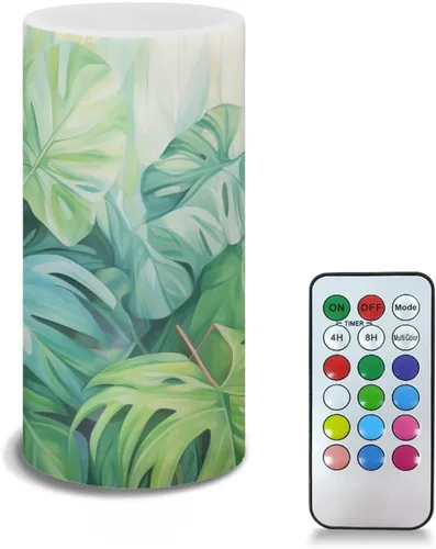 Vista 29 de Velas LED sin llama personalizadas que funcionan con pilas con temporizador remoto que cambia de color, personaliza fotos y texto, hazlo tú mismo tu