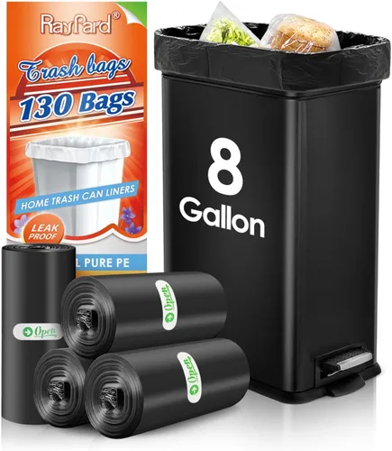 Vista 14 de Bolsas de basura pequeñas y fuertes de 6 galones (ajuste de 5.5-6 galones), 72 bolsas de basura de 25 litros para el hogar, oficina, cocina, baño