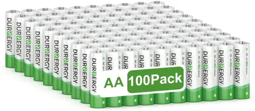 Vista 8 de DURNERGY Paquete de 48 pilas AA, 10 años de vida útil, pilas AA dobles de 2800 mAh para reloj, pilas AA, alcalinas LR6