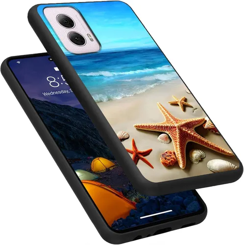 Vista 223 de Funda para Motorola Moto G Play 4G 2024, delgada y ligera, de silicona de TPU suave, color negro, ultrafina, para Motorola Moto G Play 4G 2024, Art