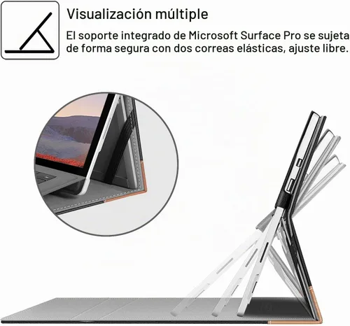 Vista 3 de Fintie - Funda para Microsoft Surface Pro 7 Plus, Pro 7/6/5/4/3 de 12,3 pulgadas