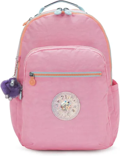 Vista 66 de Kipling Seúl - Mochila pequeña para tableta, diseño de flores acuáticas, talla única