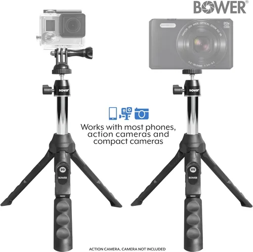 Vista 3 de Bower Multipod 6 en 1 trípode selfie stick con obturador remoto para teléfonos inteligentes